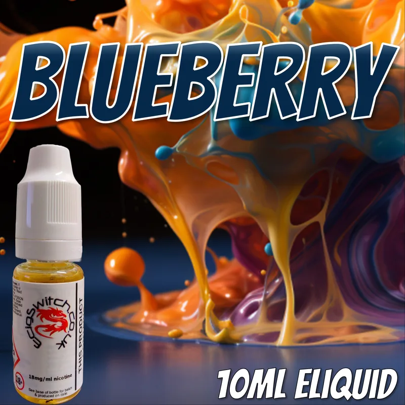 Blueberry e-liquid bottle