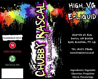 Chubby Rascal e-liquid, Ecig Switch Blackpool