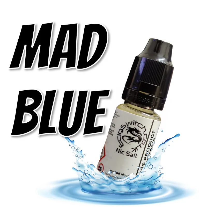 Mad Blue e-liquid bottle