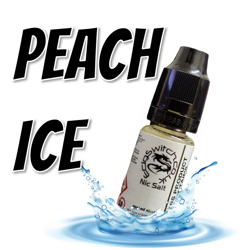Peach Ice e-liquid bottle