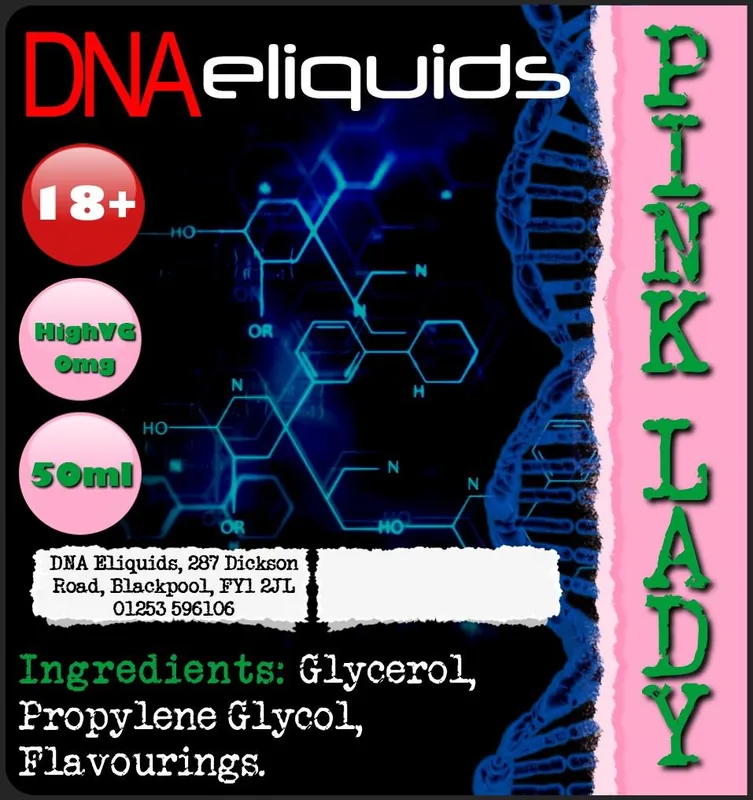 Pink Lady e-liquid bottle