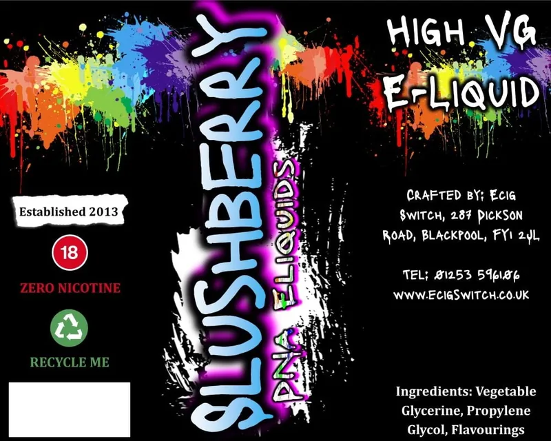 Slushberry e-liquid bottle