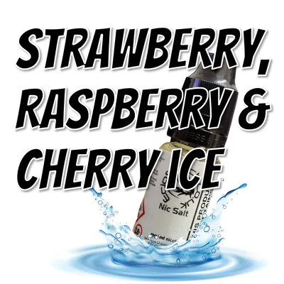 Strawberry Raspberry Cherry Ice e-liquid, Ecig Switch Blackpool