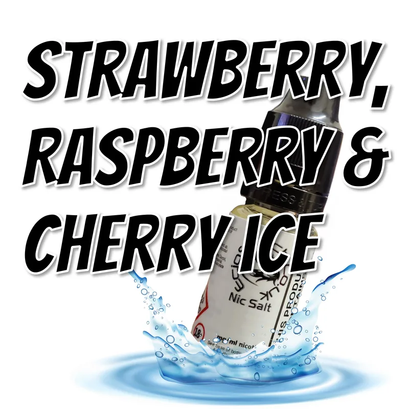Strawberry Raspberry Cherry Ice e-liquid bottle