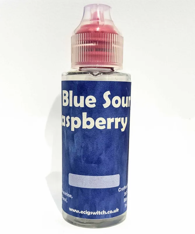 Blue Sour Raspberry e-liquid bottle