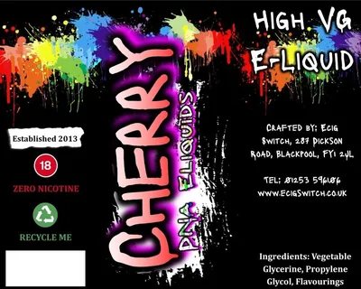 Cherry Juice e-liquid, Ecig Switch Blackpool