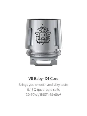 Smok TFV8 Baby Beast � X4  0.15ohm quad coil, Ecig Switch Blackpool