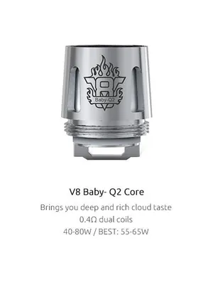 Smok TFV8 Baby Beast � Q2 core 0.4ohm dual coil, Ecig Switch Blackpool