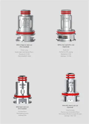 Smok RPM 2 / 2S replacement coils, Ecig Switch Blackpool