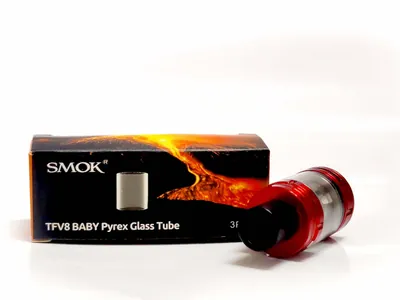 Smok TFV8 Baby Replacement Glass (Straight), Ecig Switch Blackpool