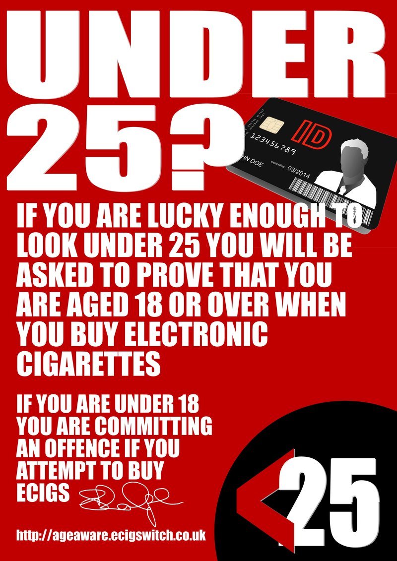 Ecig Switch Age Aware Challenge 25 poster