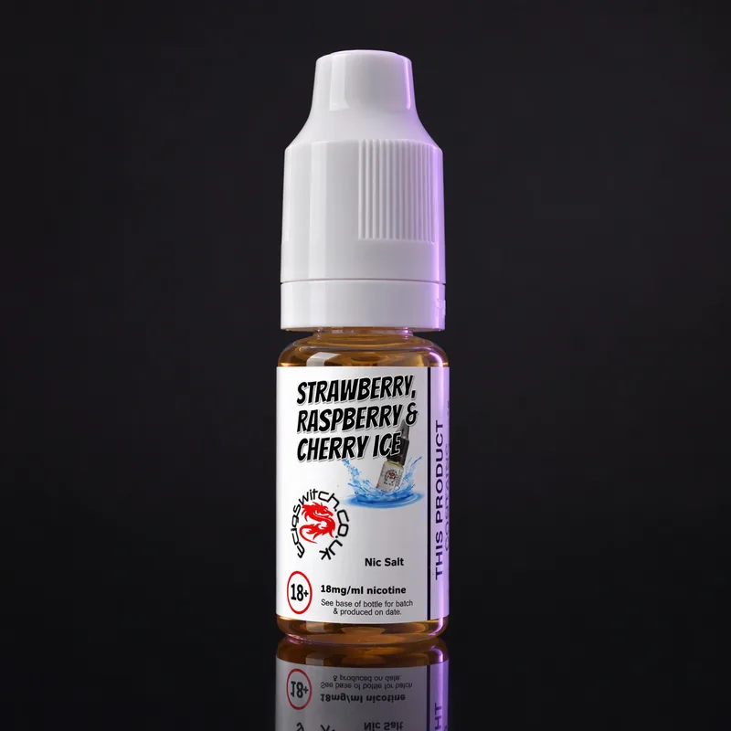 Strawberry Raspberry Cherry Ice Nic Salt – 10ML